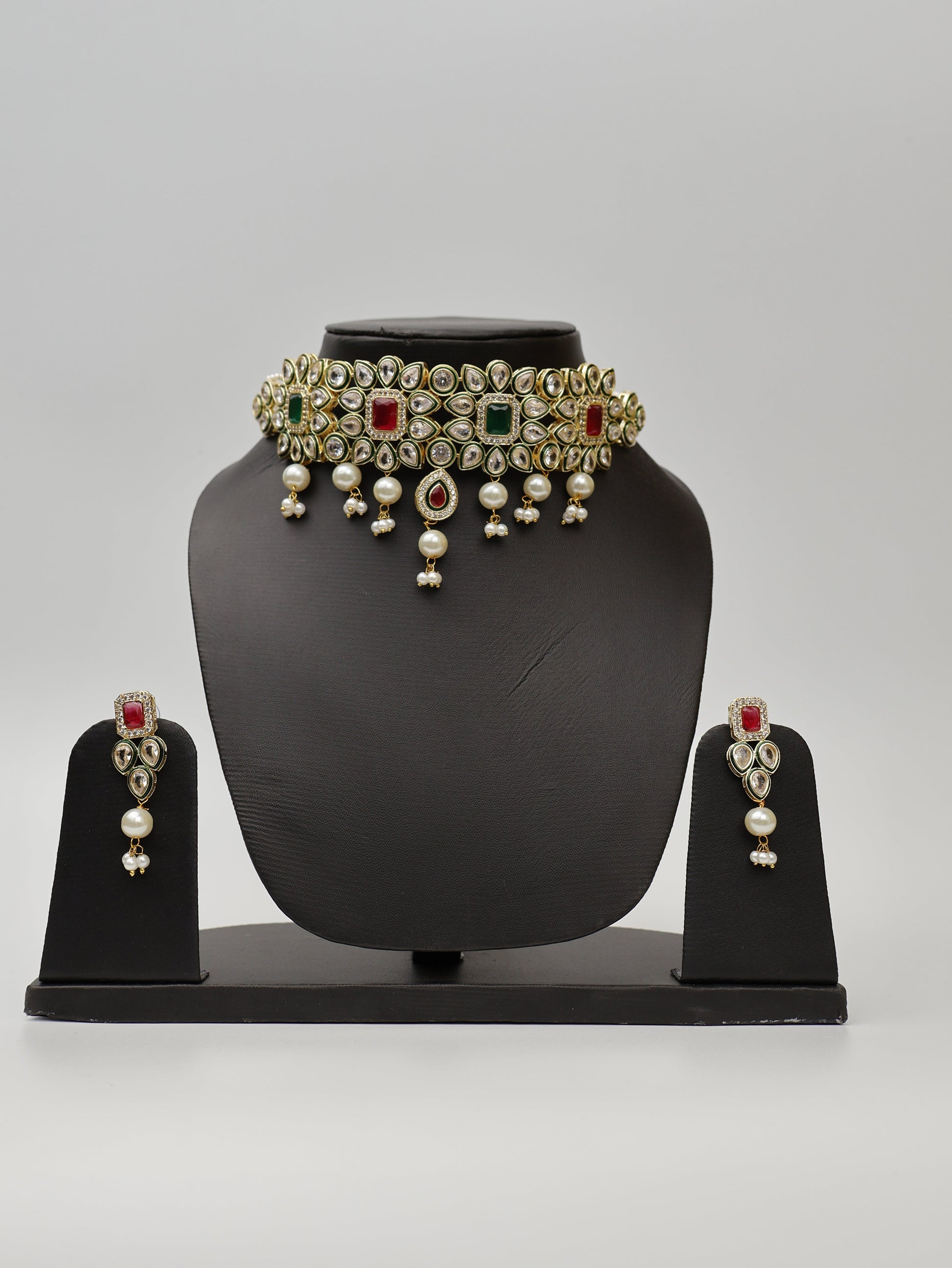 Red and Green Necklace Set-0